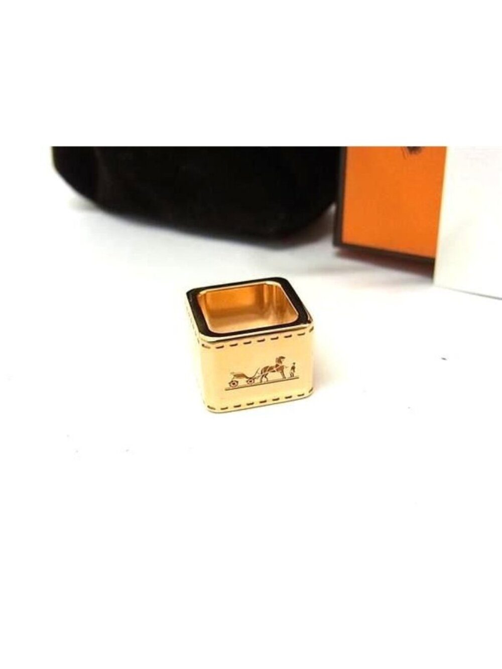 Hermes Mini Bolduc Scarf Ring Closure Gold